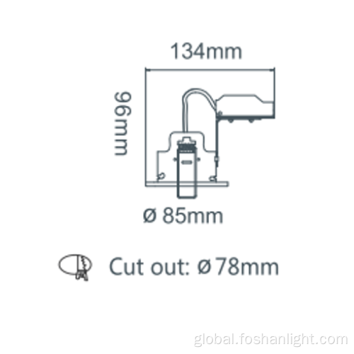 Recessed Ceiling LED Downlight Ip 65 Gu10 Led Recessed Fireproof Led Downlight Manufactory